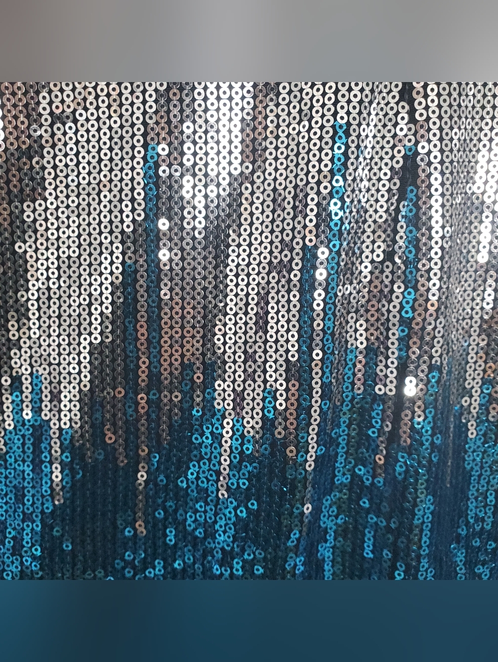 Lily Rose Blue & Silver Sequin Ombre Mini Dress - Picture 6 of 6